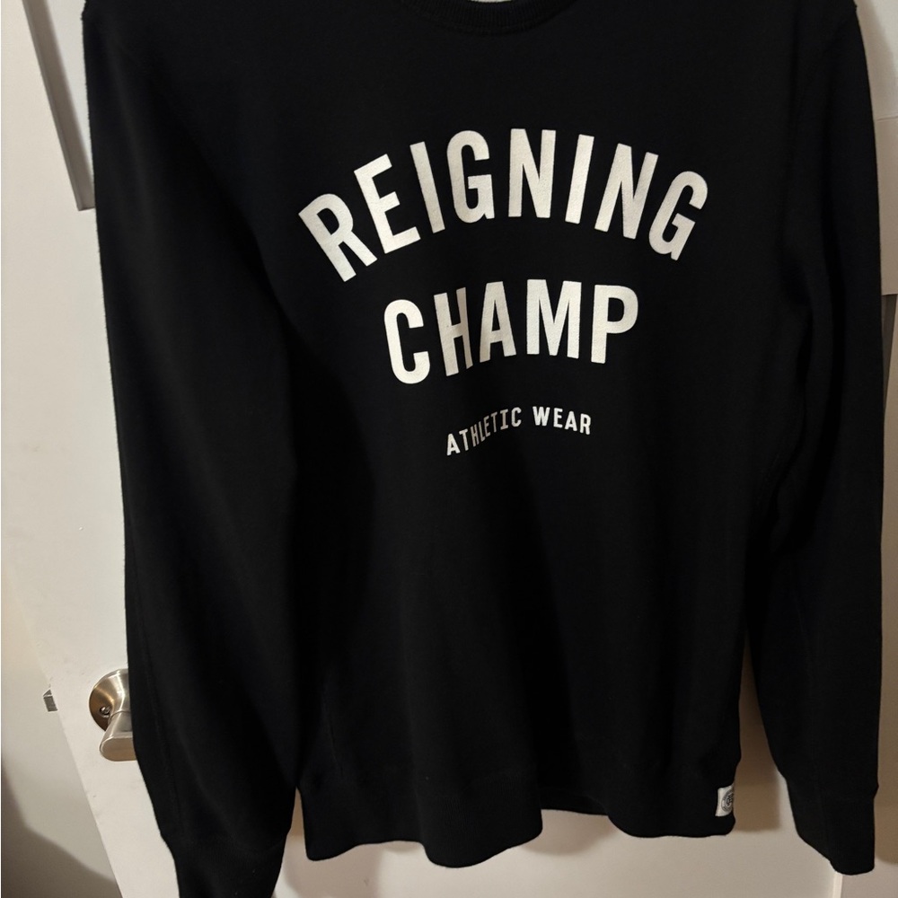 Reigning Champ Women's Black Crew Neck Sweater